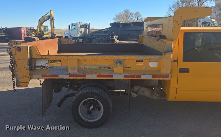 image for item ES2725 1996 Chevrolet 3500 Crew Cab dump bed pickup truck