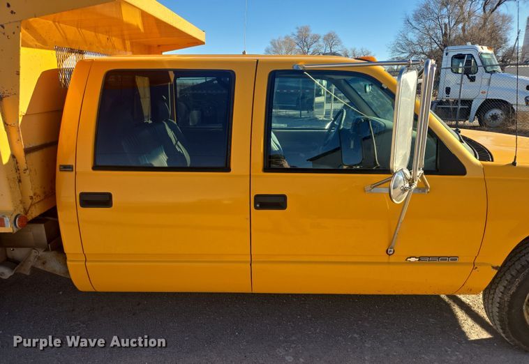 image for item ES2725 1996 Chevrolet 3500 Crew Cab dump bed pickup truck