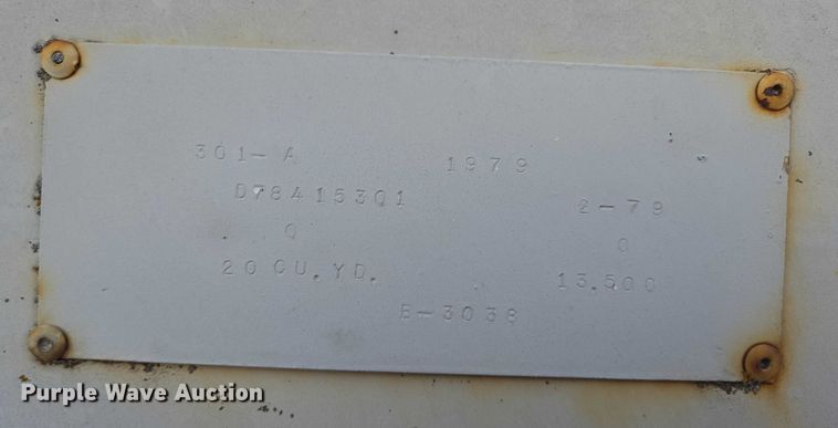 image for item ES2728 1979 Tempe bottom dump trailer