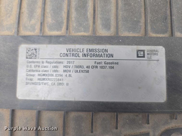 image for item ES2731 2017 Chevrolet Express 2500 van