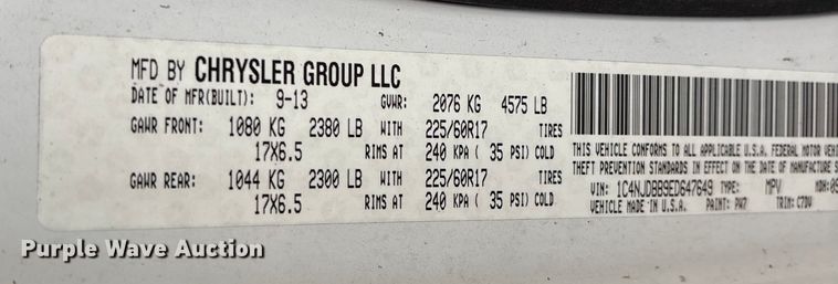 image for item ET8621 2014 Jeep Compass SUV