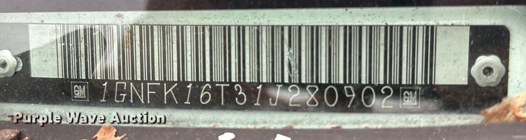 image for item ET8624 2001 Chevrolet Suburban SUV