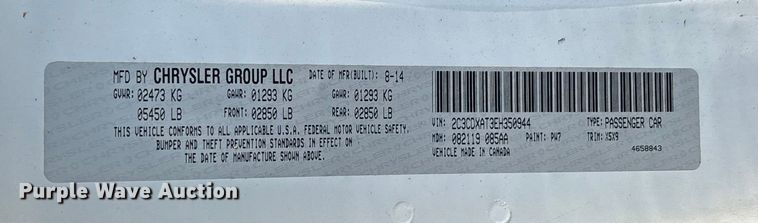 image for item FI1610 2014 Dodge Charger Police 