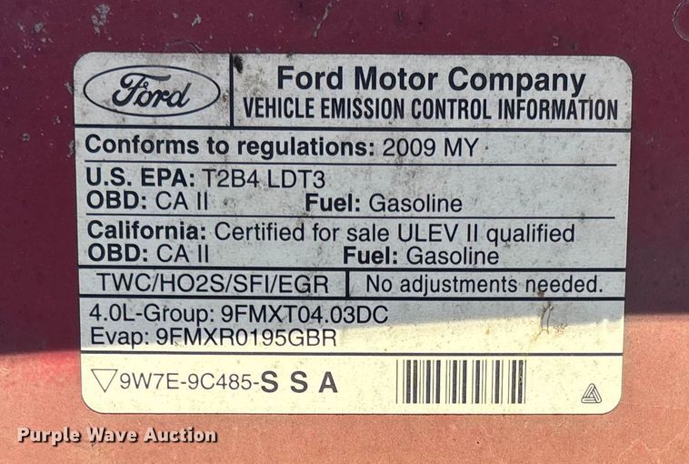 image for item FI1611 2009 Ford Explorer XLT SUV