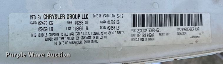 image for item FI1620 2013 Dodge Charger Police 