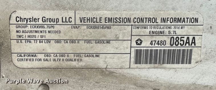 image for item FI1622 2014 Dodge Charger Police