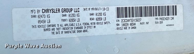 image for item FI1622 2014 Dodge Charger Police