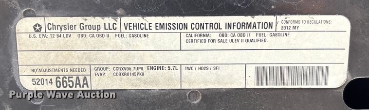 image for item FI1624 2012 Dodge Charger Police