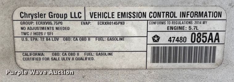 image for item FI1629 2014 Dodge Charger Police 