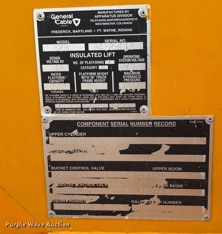 image for item FK1087 1994 Ford F700 bucket truck