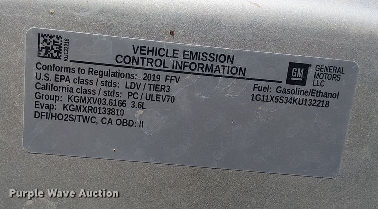 image for item OJ9942 2019 Chevrolet Impala 