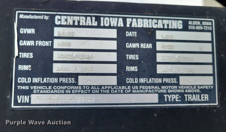 image for item EA2761 1999 Friesen 240 seed tender