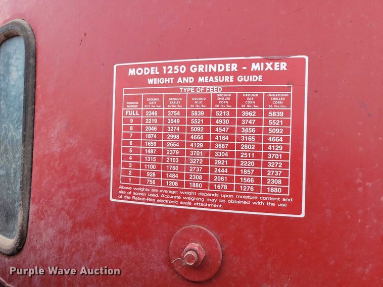 image for item EA2788 Case IH 1250 feed grinder/mixer