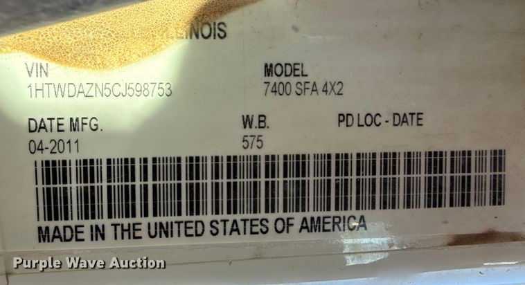 image for item EP2753 2012 International WorkStar 7400 feed mixer truck