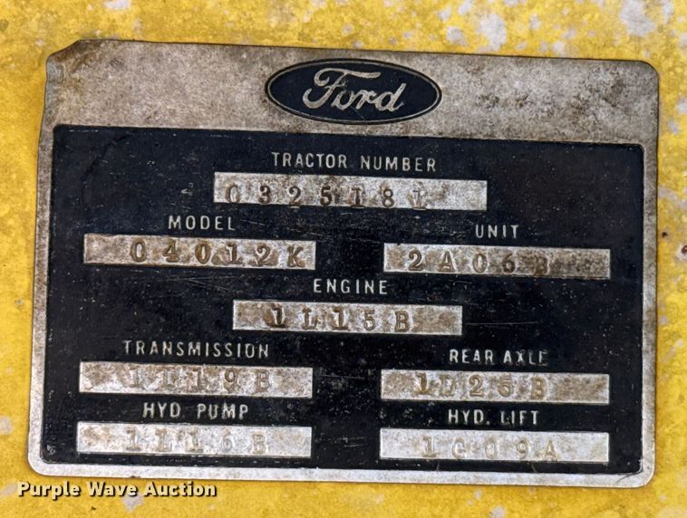 image for item ES5670 Ford 04012K tractor