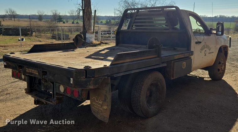 image for item ET1112 2013 GMC Sierra 3500HD bale bed pickup truck