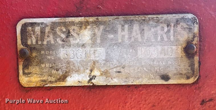 image for item FG1762 1955 Massey Harris 33G1R1 tractor