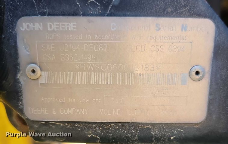 image for item FI0780 1998 John deere 7410 MFWD tractor