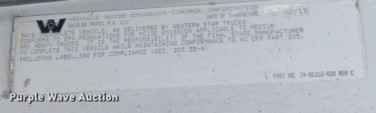 image for item YA1842 2016 Western Star 4700 feed mixer truck