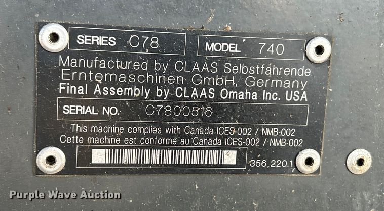 image for item YA1876 Claas Lexion 740 combine