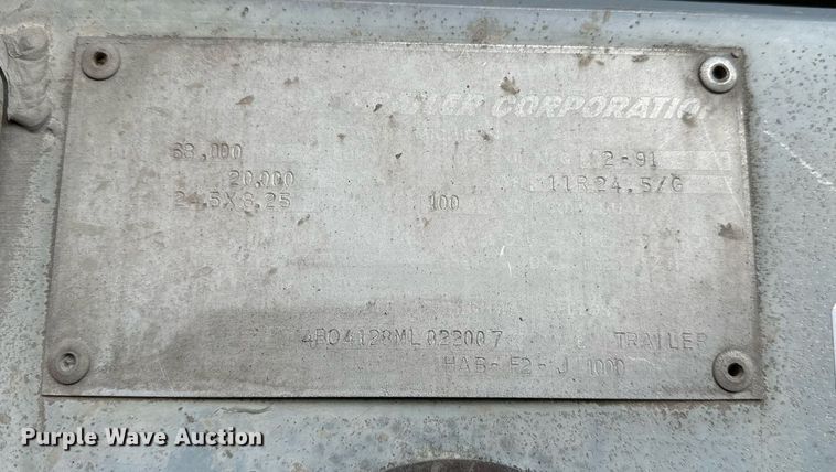 image for item DT6518 1991 Fruehauf HAB-F2-J pneumatic dry bulk trailer