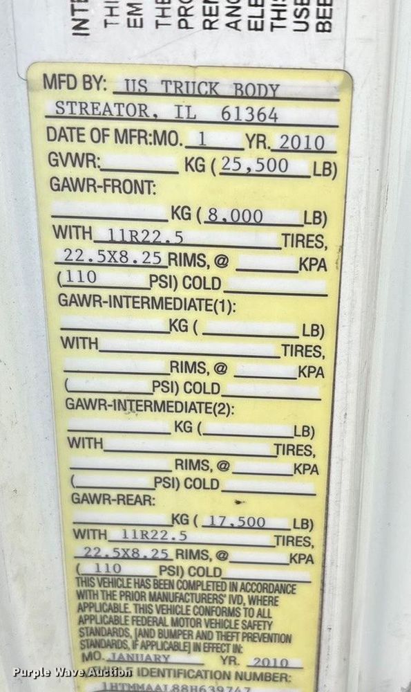 image for item EA7898 2008 International MA025 box truck