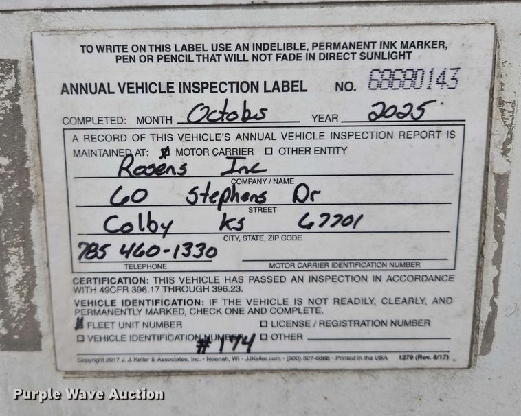 image for item EB1217 2017 Wabash Vans Dry Van Duraplate dry van trailer