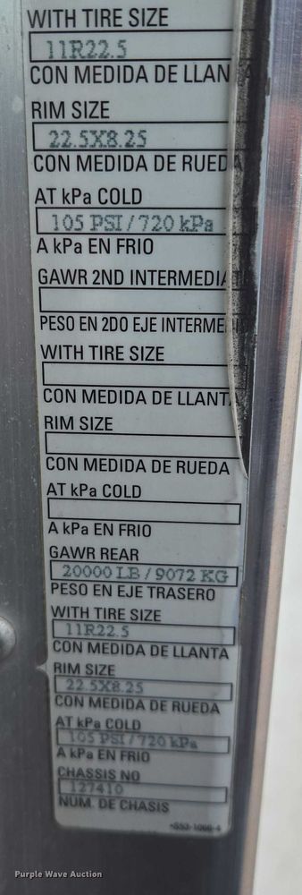 image for item EB1221 2016 Kenworth T800 box truck