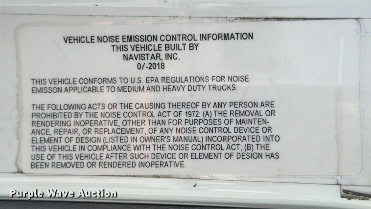 image for item ED5087 2019 International LT625 semi truck