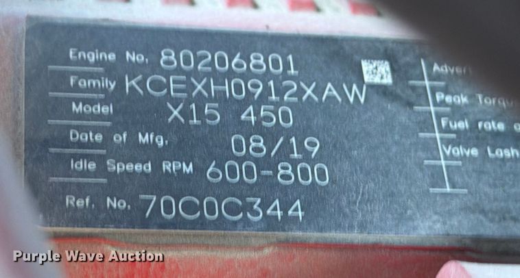 image for item ED5088 2020 International LT625 semi truck