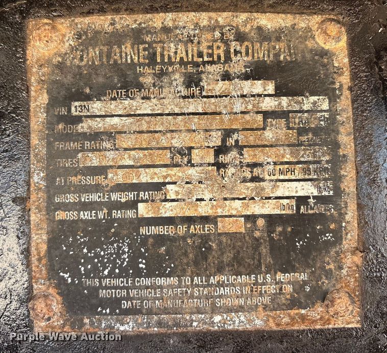 image for item EF6304 1999 Fountaine flatbed trailer