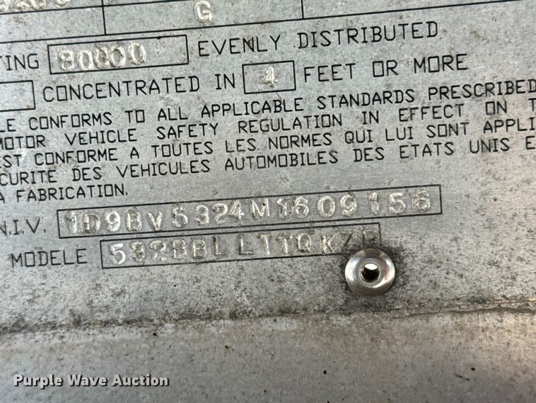 image for item FB0589 2021 Doonan  flatbed trailer