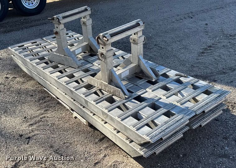 image for item FB0596 (4) drop deck trailer ramps with connector