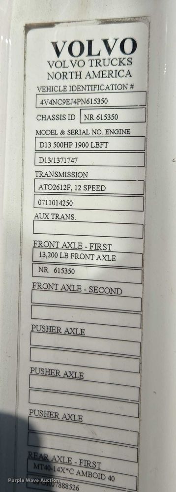 image for item YA1455 2023 Volvo VNL semi truck