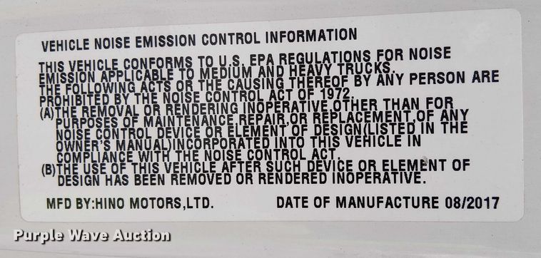 image for item YA1506 2018 Hino 268A flatbed truck