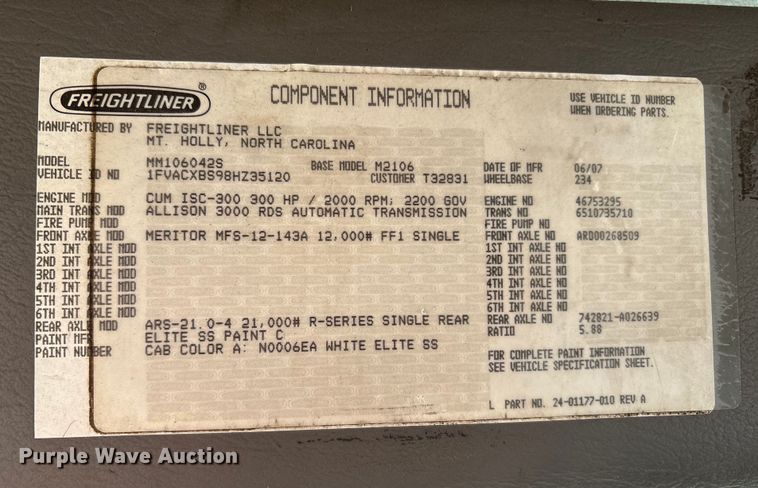 image for item YA1604 2008 Freightliner Business Class M2 grapple truck