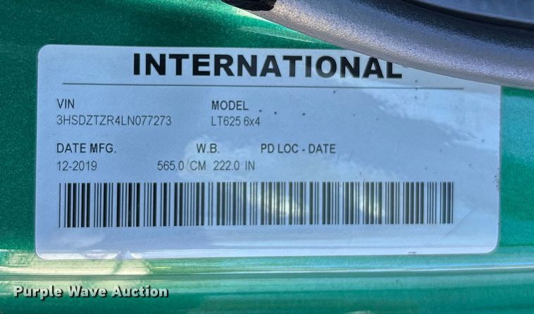 image for item YA1624 2020 International LT625 semi truck