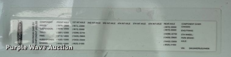 image for item YA1675 2018 Freightliner Cascadia semi truck