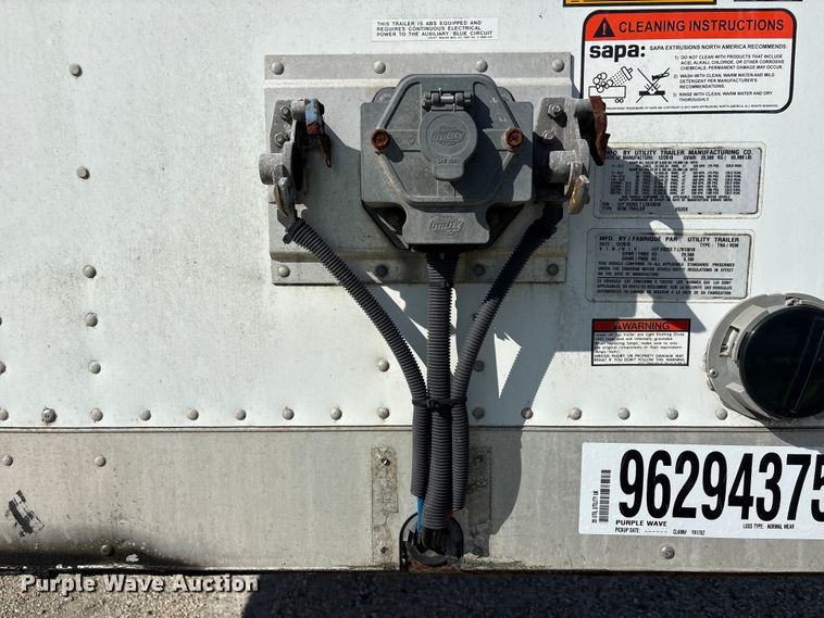 image for item YA1762 2020 Utility VS2DX dry van trailer