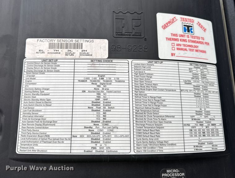 image for item YA1818 2020 Utility VS2RA refrigerated van trailer