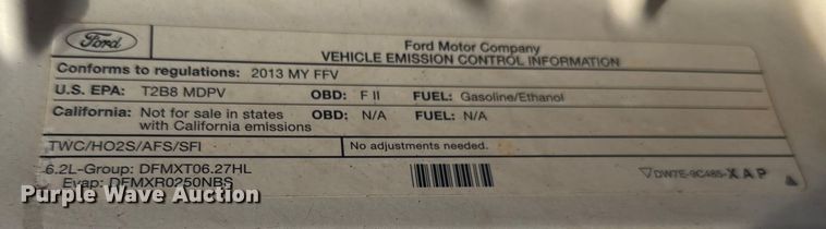 image for item DQ4205 2013 Ford F250 Super Duty Ext. Cab pickup truck