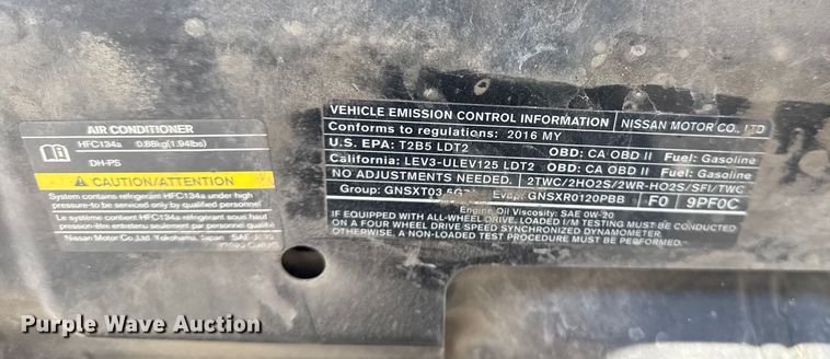 image for item DQ4213 2016 Nissan Pathfinder SUV