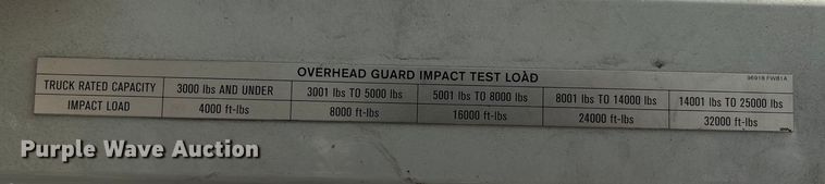 image for item DU0354 2017 UniCarriers PF50 forklift