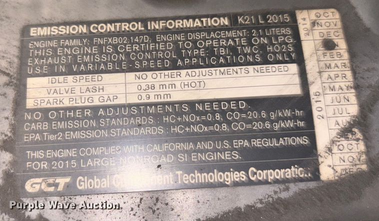 image for item DU0359 2015 Nissan CFS40 forklift