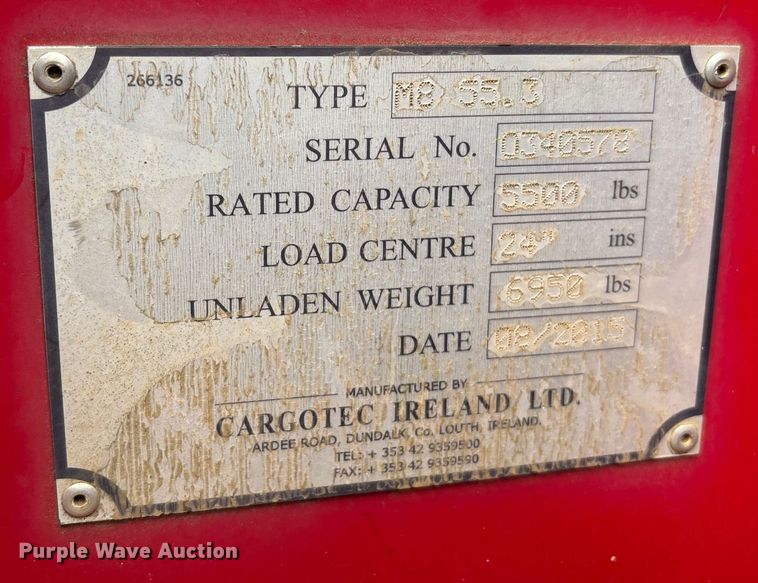 image for item DU0363 2015 Moffett M5501 forklift