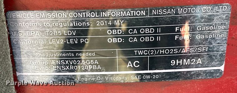 image for item DV0770 2014 Nissan Altima 