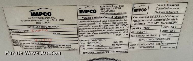 image for item EA2235 2013 Chevrolet Express van