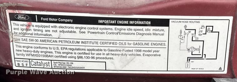 image for item EA2238 1998 Ford E350 Super Duty XLT van