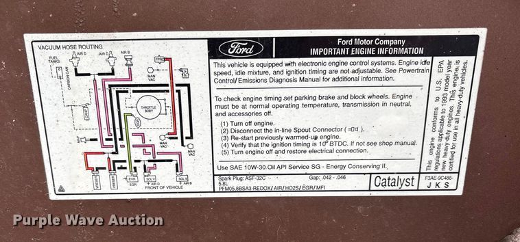image for item EA2272 1993 Ford F250 XL pickup truck