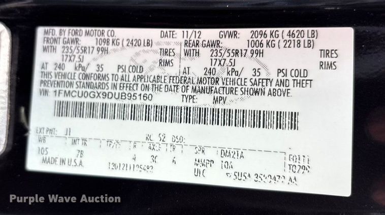 image for item EA7914 2013 Ford Escape SUV